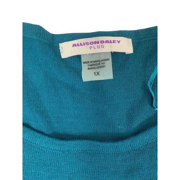 Allison Daley Women's Real Teal Plus Size Top - Picture 3 of 7